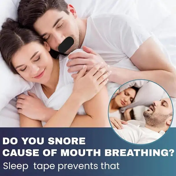 Mouth Tape for Better Sleep – Hypoallergenic, Skin-Safe, Comfortable Anti-snoring Device (Mouthpiece)