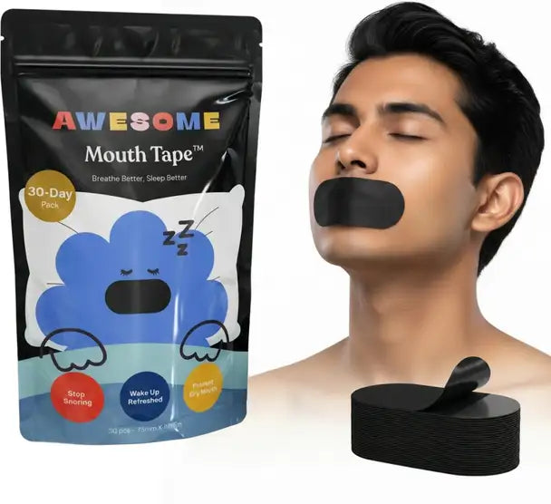 Awesome Mouth Tape for Sleeping,Supports Nasal Breathing,Improves Sleep Quality for Niight_30strips Anti-snoring Device