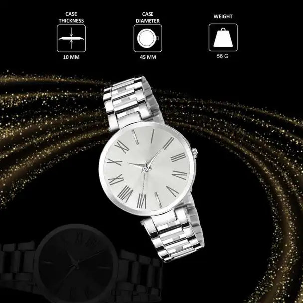 ShopGlobal New Model Steel Belt Steel Chain Analog Watch