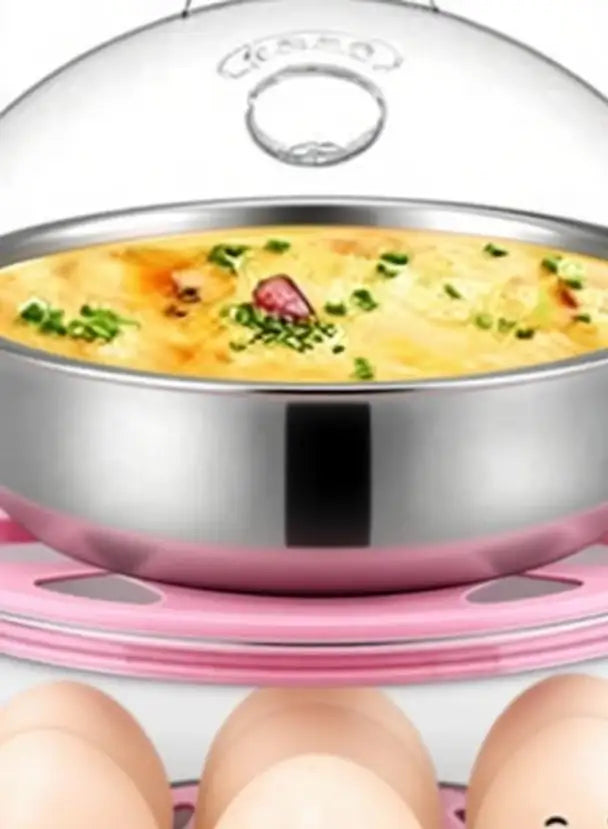 ShopGlobal Double Layer Boiler Steamer Electric Egg Cooker Egg Cooker (14 Eggs) Double Layer Boiler Steamer Electric Egg Cooker Egg Cooker (14 Eggs) Egg Cooker (Multicolor, 14 Eggs)