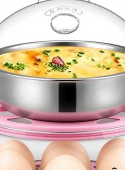 ShopGlobal Double Layer Boiler Steamer Electric Egg Cooker Egg Cooker (14 Eggs) Double Layer Boiler Steamer Electric Egg Cooker Egg Cooker (14 Eggs) Egg Cooker (Multicolor, 14 Eggs)