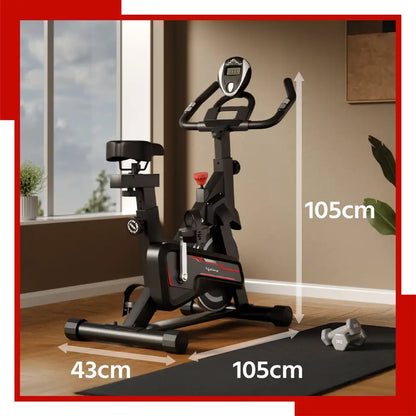 Lifelong Fit Pro Spin Fitness Bike with 7Kg Flywheel, Adjustable Resistance Spinner Exercise Bike (Black)