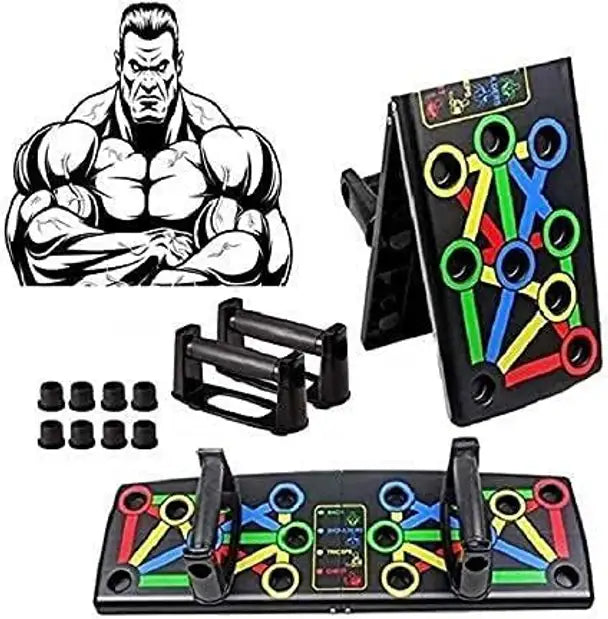 BoldFire Portable Push Up Board System, 14-in-1 Body Building Exercise Tools