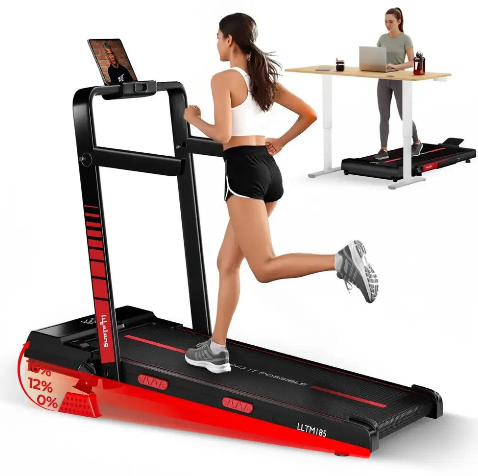 Lifelong Walking Pad Treadmill for Home 4Hp Peak Dc Brushless Motor Treadmill (Max Weight:110 kg)