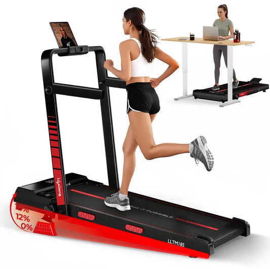 Lifelong Walking Pad Treadmill for Home 4Hp Peak Dc Brushless Motor Treadmill (Max Weight:110 kg)